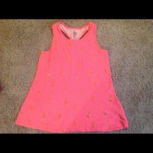 Girls Swing Tank Top w/Glittered Pineapples